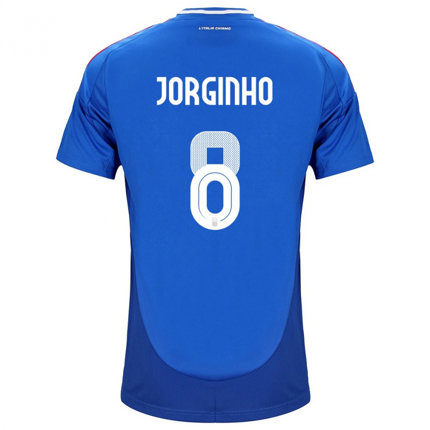 Niño Camiseta Italia Jorginho #8 Azul 1ª Equipación 24-26 La Camisa Perú