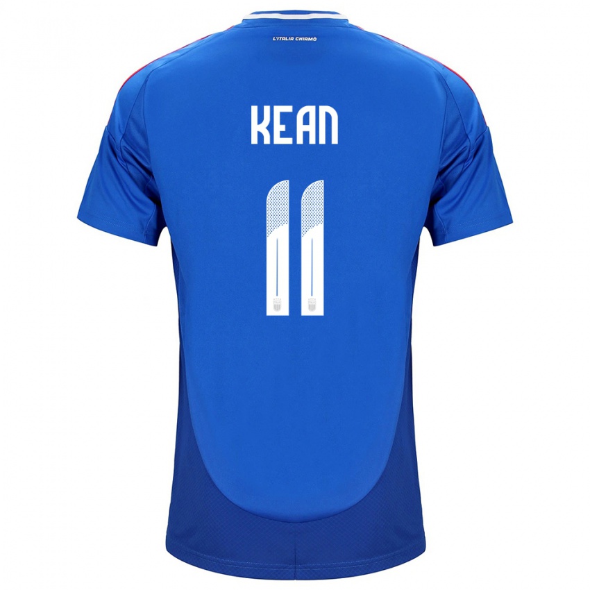 Niño Camiseta Italia Moise Kean #11 Azul 1ª Equipación 24-26 La Camisa Perú