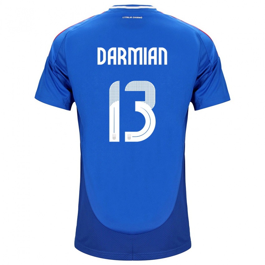 Niño Camiseta Italia Matteo Darmian #13 Azul 1ª Equipación 24-26 La Camisa Perú