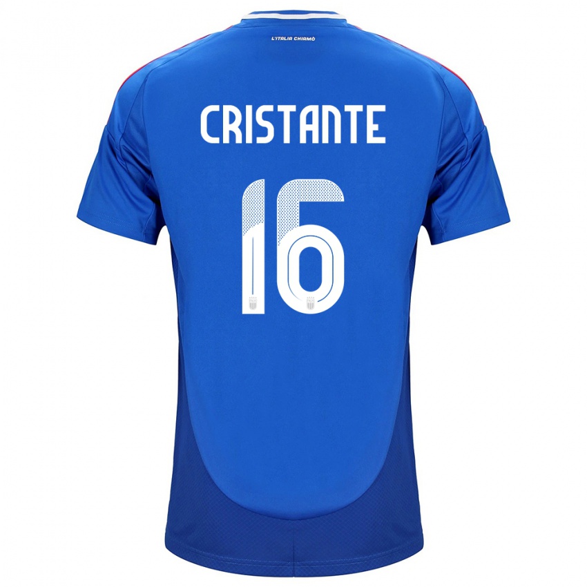 Niño Camiseta Italia Bryan Cristante #16 Azul 1ª Equipación 24-26 La Camisa Perú