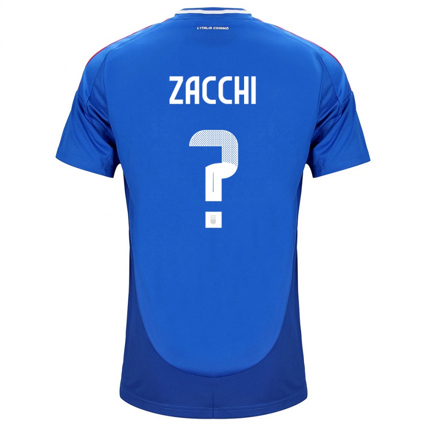 Niño Camiseta Italia Gioele Zacchi #0 Azul 1ª Equipación 24-26 La Camisa Perú