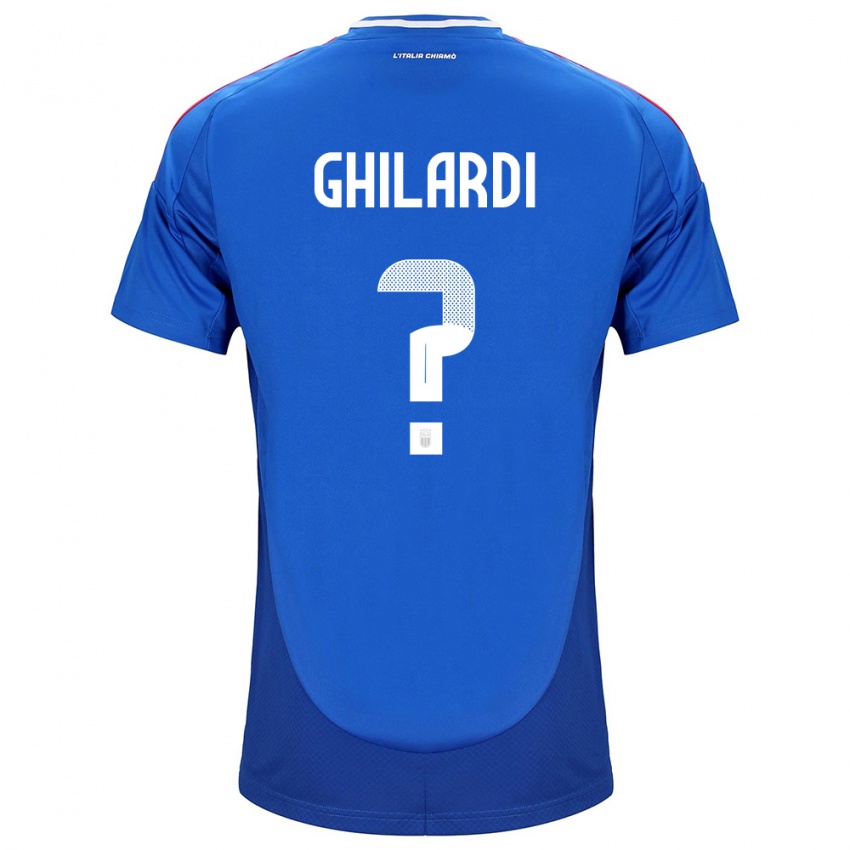 Niño Camiseta Italia Daniele Ghilardi #0 Azul 1ª Equipación 24-26 La Camisa Perú