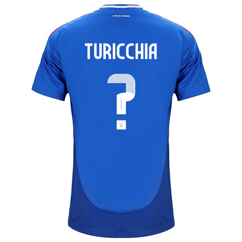 Niño Camiseta Italia Riccardo Turicchia #0 Azul 1ª Equipación 24-26 La Camisa Perú