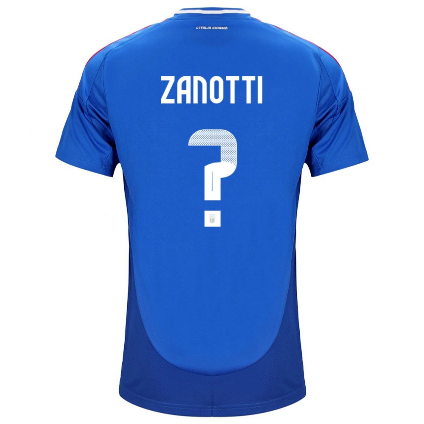 Niño Camiseta Italia Mattia Zanotti #0 Azul 1ª Equipación 24-26 La Camisa Perú