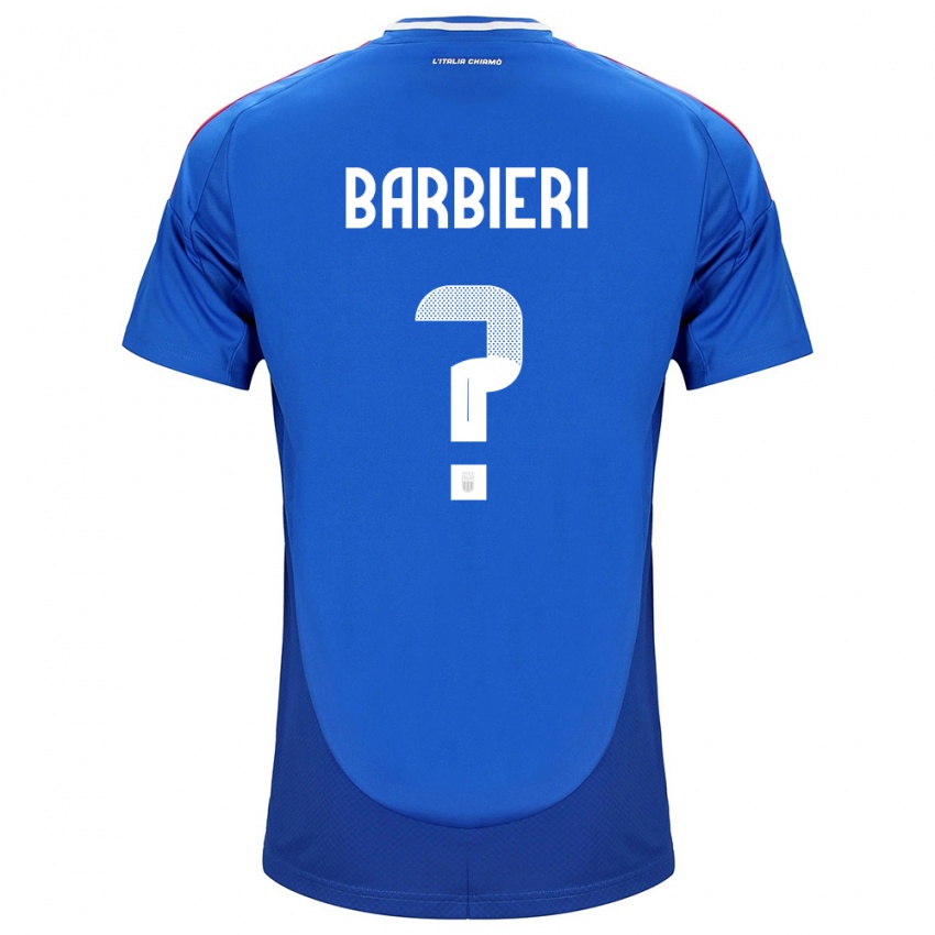 Niño Camiseta Italia Tommaso Barbieri #0 Azul 1ª Equipación 24-26 La Camisa Perú