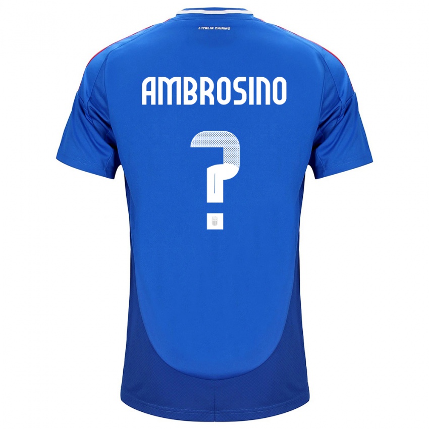 Niño Camiseta Italia Giuseppe Ambrosino #0 Azul 1ª Equipación 24-26 La Camisa Perú