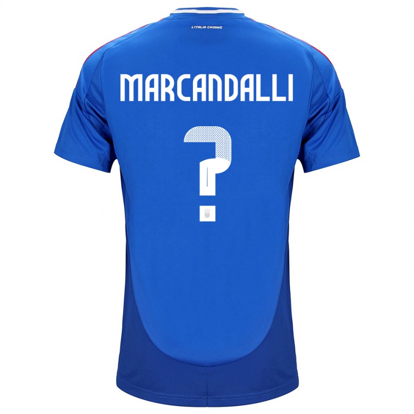 Niño Camiseta Italia Alessandro Marcandalli #0 Azul 1ª Equipación 24-26 La Camisa Perú