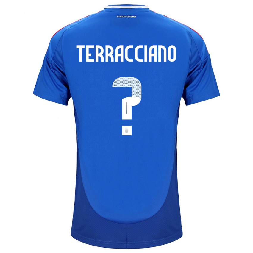 Niño Camiseta Italia Filippo Terracciano #0 Azul 1ª Equipación 24-26 La Camisa Perú