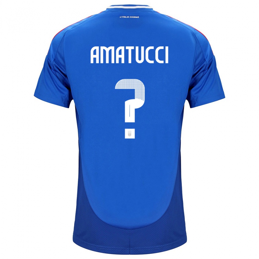 Niño Camiseta Italia Lorenzo Amatucci #0 Azul 1ª Equipación 24-26 La Camisa Perú