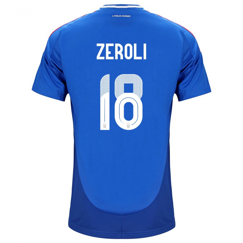 Niño Camiseta Italia Kevin Zeroli #18 Azul 1ª Equipación 24-26 La Camisa Perú