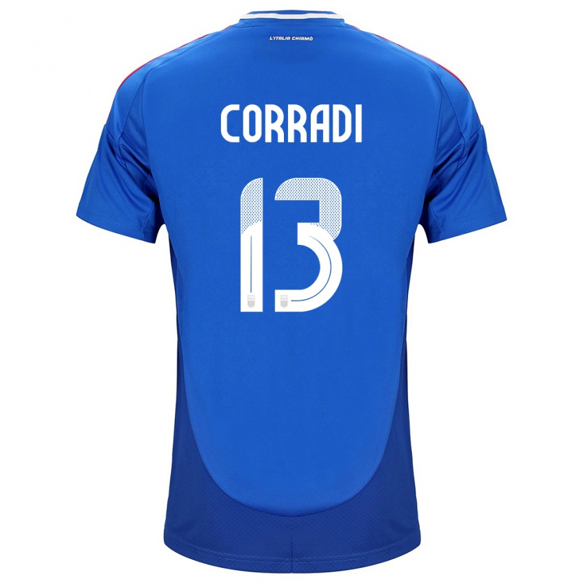 Niño Camiseta Italia Christian Corradi #13 Azul 1ª Equipación 24-26 La Camisa Perú