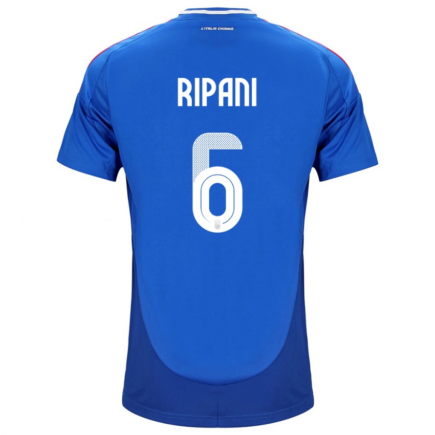 Niño Camiseta Italia Diego Ripani #6 Azul 1ª Equipación 24-26 La Camisa Perú