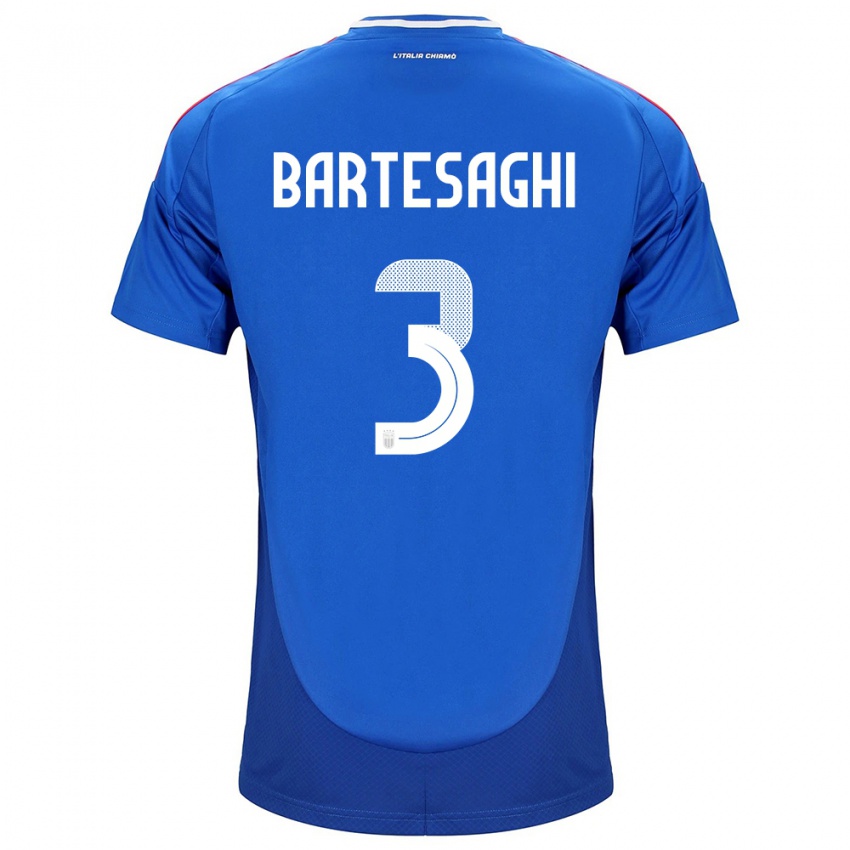 Niño Camiseta Italia Davide Bartesaghi #3 Azul 1ª Equipación 24-26 La Camisa Perú