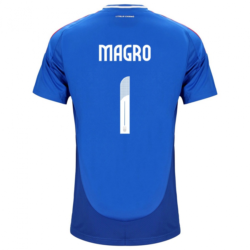 Niño Camiseta Italia Federico Magro #1 Azul 1ª Equipación 24-26 La Camisa Perú