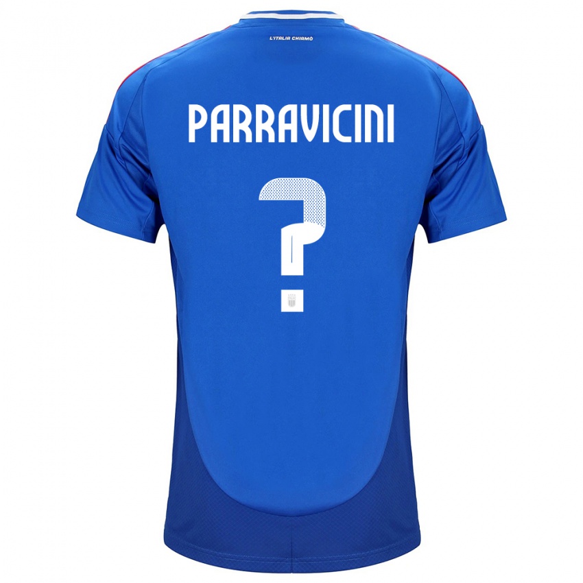 Niño Camiseta Italia Fabio Parravicini #0 Azul 1ª Equipación 24-26 La Camisa Perú