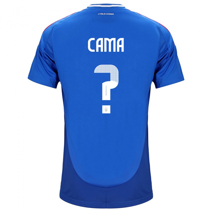 Niño Camiseta Italia Cristian Cama #0 Azul 1ª Equipación 24-26 La Camisa Perú