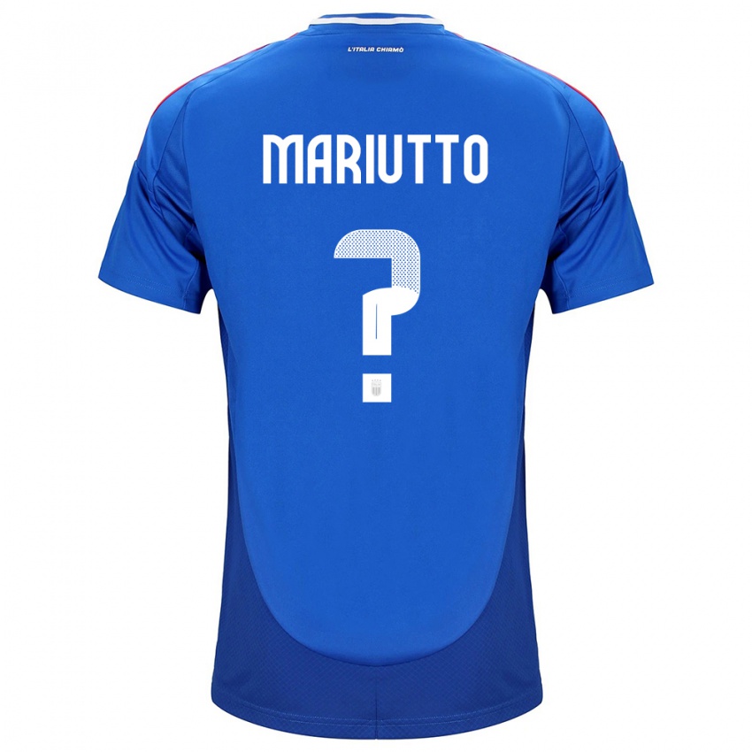 Niño Camiseta Italia Francesco Mariutto #0 Azul 1ª Equipación 24-26 La Camisa Perú