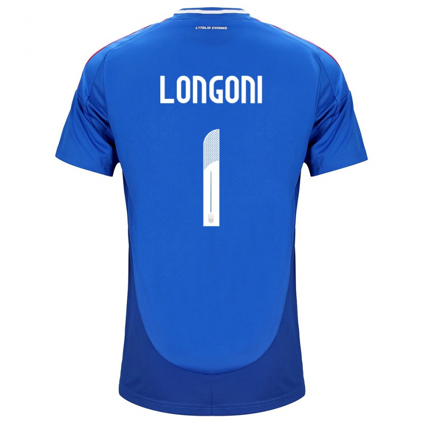 Niño Camiseta Italia Alessandro Longoni #1 Azul 1ª Equipación 24-26 La Camisa Perú