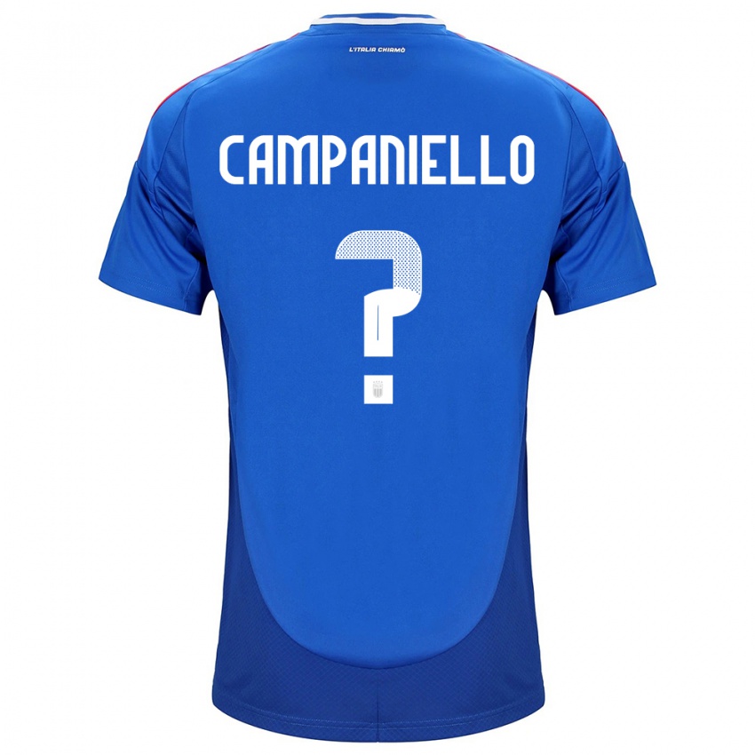 Niño Camiseta Italia Thomas Campaniello #0 Azul 1ª Equipación 24-26 La Camisa Perú