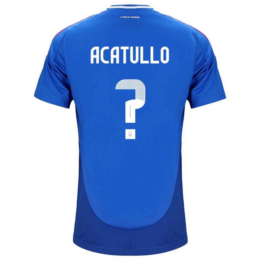 Niño Camiseta Italia Cristian Acatullo #0 Azul 1ª Equipación 24-26 La Camisa Perú