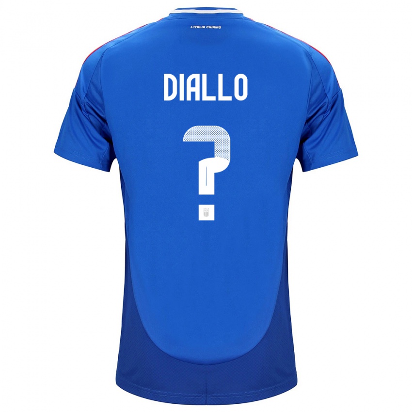 Niño Camiseta Italia Djibril Diallo #0 Azul 1ª Equipación 24-26 La Camisa Perú