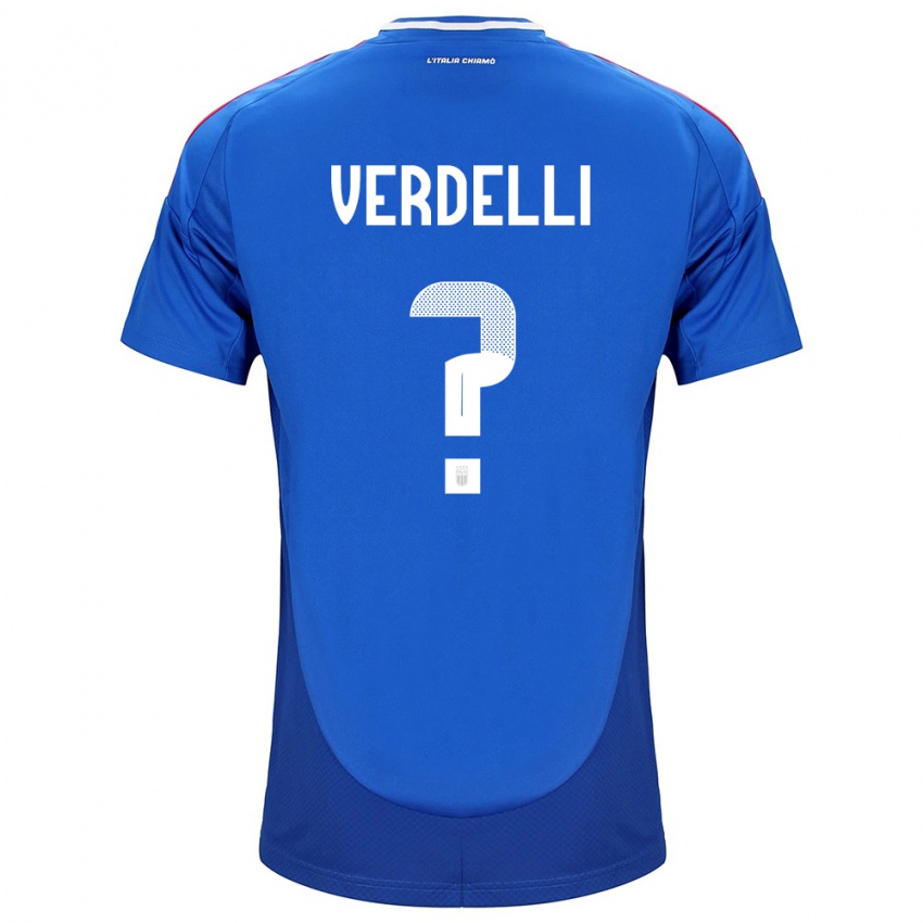 Niño Camiseta Italia Davide Verdelli #0 Azul 1ª Equipación 24-26 La Camisa Perú