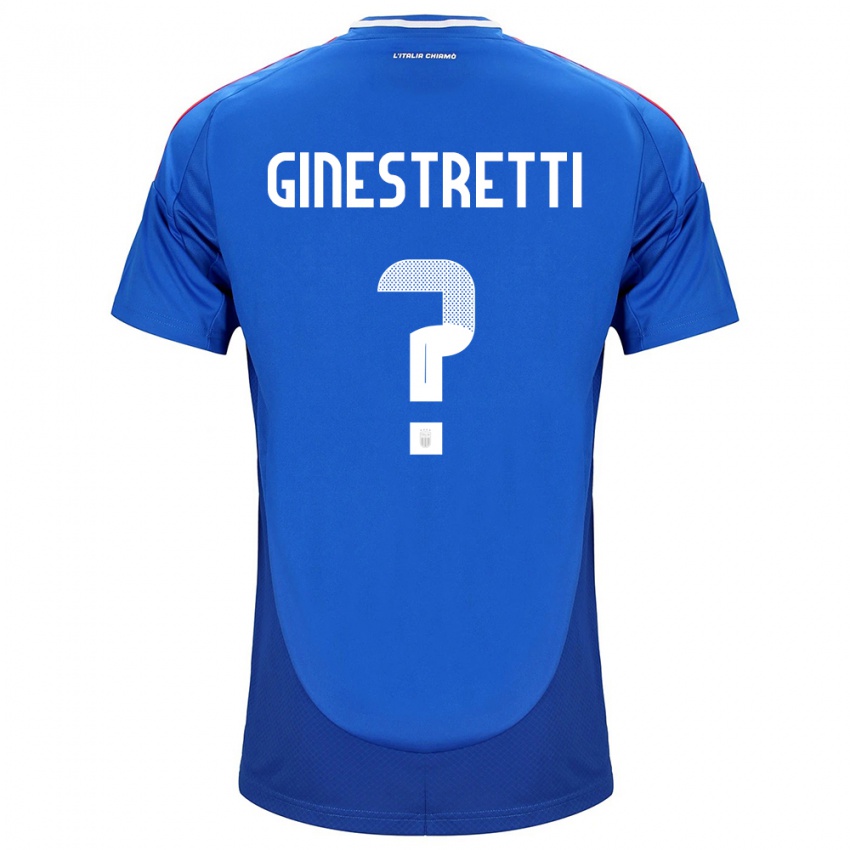 Niño Camiseta Italia Davide Ginestretti #0 Azul 1ª Equipación 24-26 La Camisa Perú