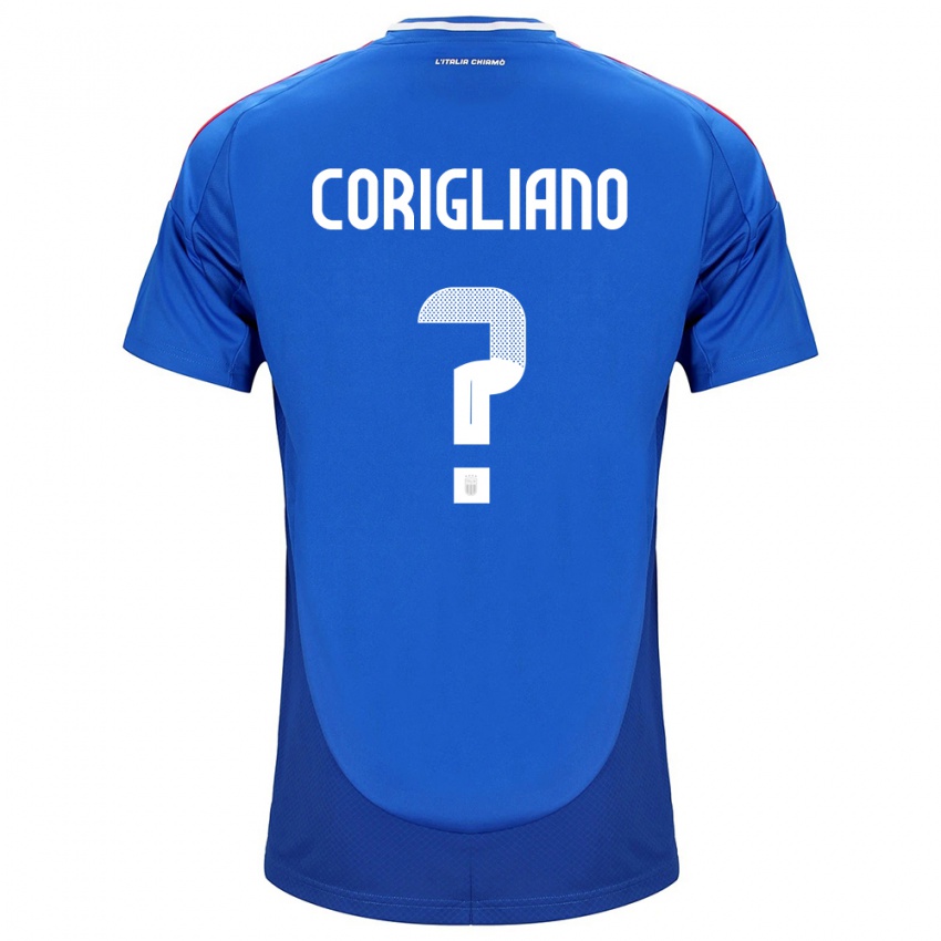 Niño Camiseta Italia Thomas Corigliano #0 Azul 1ª Equipación 24-26 La Camisa Perú