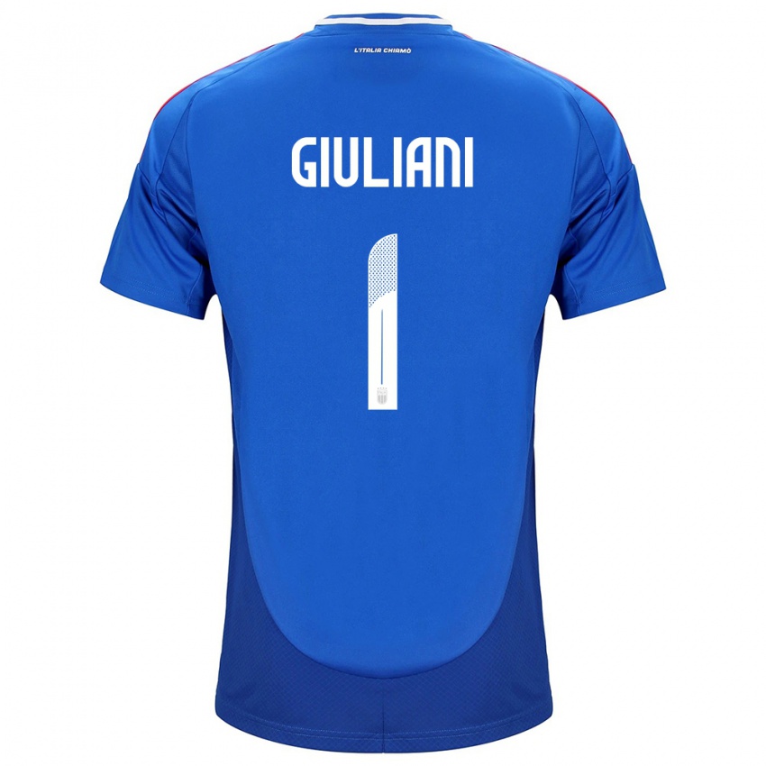 Niño Camiseta Italia Laura Giuliani #1 Azul 1ª Equipación 24-26 La Camisa Perú