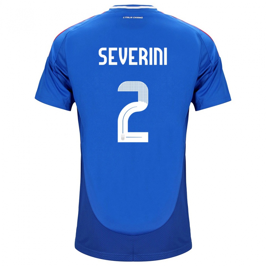 Niño Camiseta Italia Emma Severini #2 Azul 1ª Equipación 24-26 La Camisa Perú