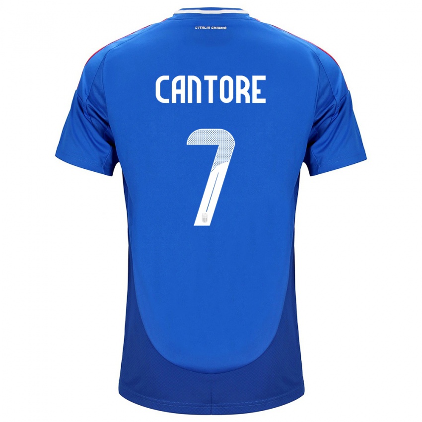 Niño Camiseta Italia Sofia Cantore #7 Azul 1ª Equipación 24-26 La Camisa Perú