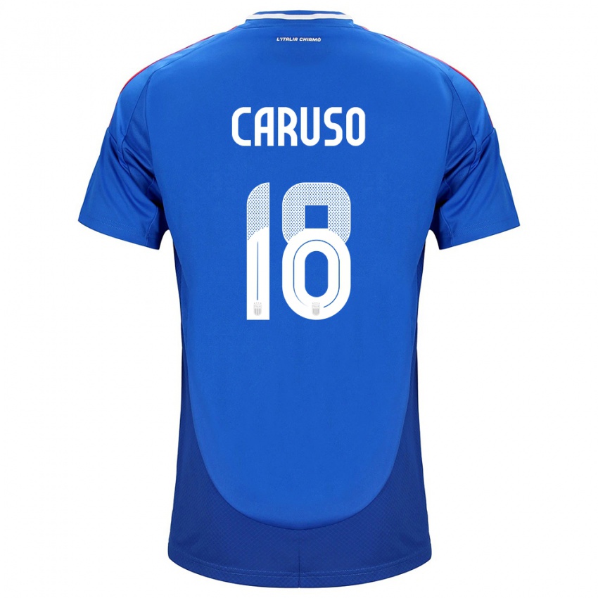 Niño Camiseta Italia Arianna Caruso #18 Azul 1ª Equipación 24-26 La Camisa Perú