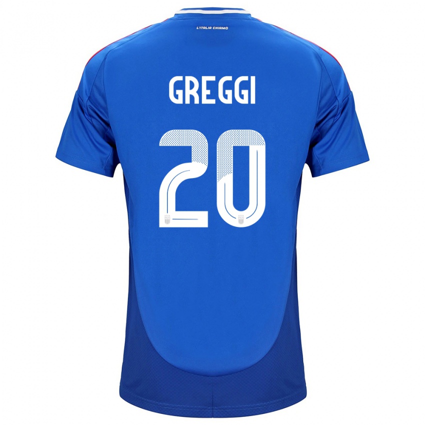 Niño Camiseta Italia Giada Greggi #20 Azul 1ª Equipación 24-26 La Camisa Perú