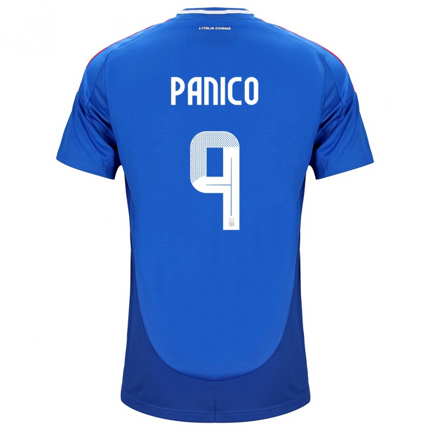 Niño Camiseta Italia Patrizia Panico #9 Azul 1ª Equipación 24-26 La Camisa Perú