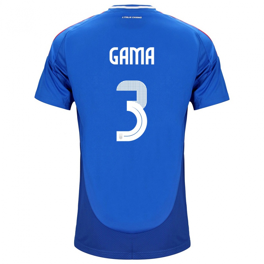 Niño Camiseta Italia Sara Gama #3 Azul 1ª Equipación 24-26 La Camisa Perú