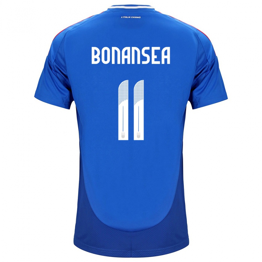 Niño Camiseta Italia Barbara Bonansea #11 Azul 1ª Equipación 24-26 La Camisa Perú