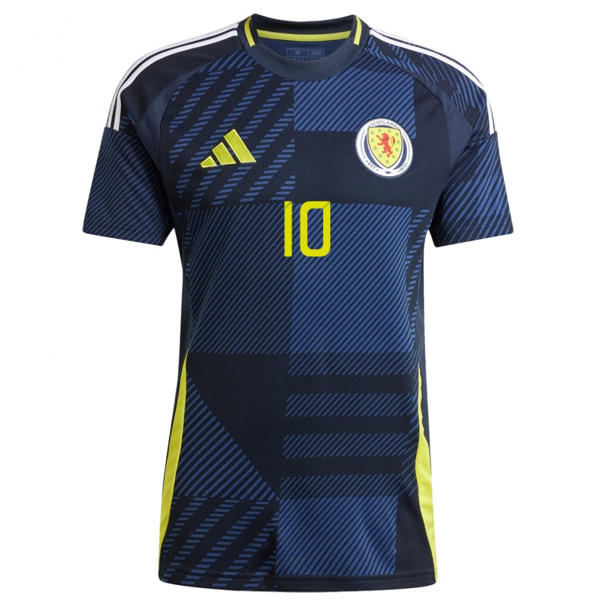 Niño Camiseta Escocia Calum Adamson #10 Azul Oscuro 1ª Equipación 24-26 La Camisa Perú