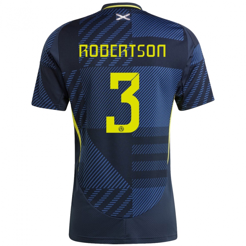 Niño Camiseta Escocia Andrew Robertson #3 Azul Oscuro 1ª Equipación 24-26 La Camisa Perú