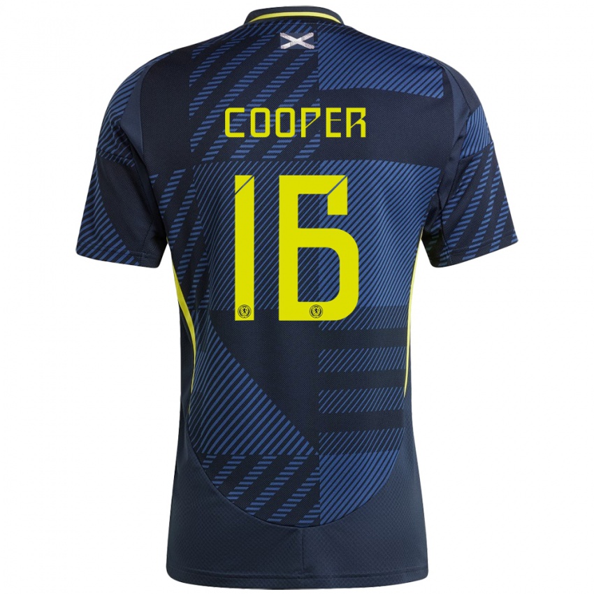 Niño Camiseta Escocia Liam Cooper #16 Azul Oscuro 1ª Equipación 24-26 La Camisa Perú