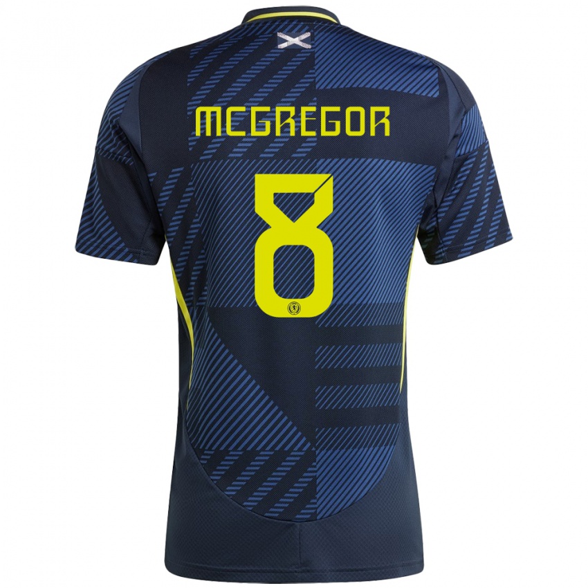 Niño Camiseta Escocia Callum Mcgregor #8 Azul Oscuro 1ª Equipación 24-26 La Camisa Perú