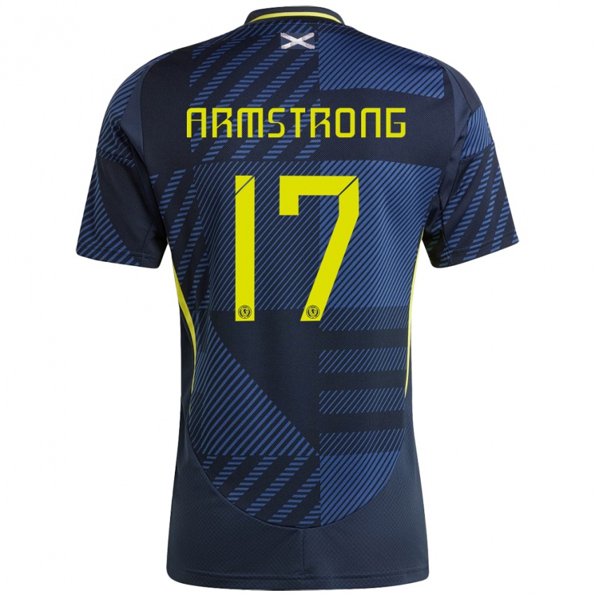 Niño Camiseta Escocia Stuart Armstrong #17 Azul Oscuro 1ª Equipación 24-26 La Camisa Perú