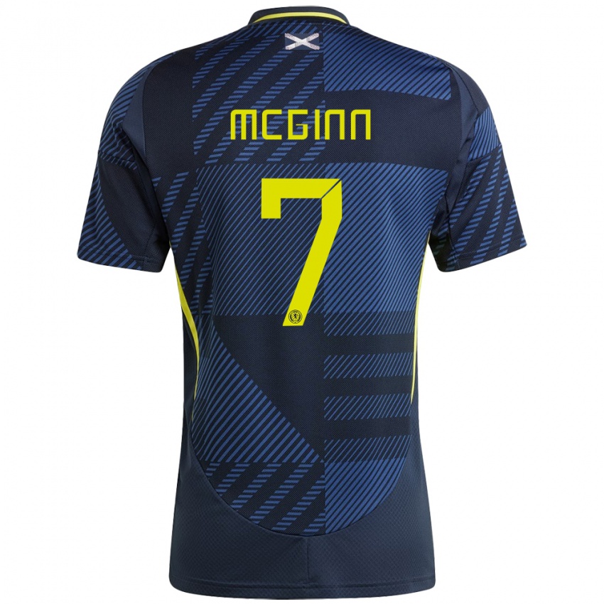 Niño Camiseta Escocia John Mcginn #7 Azul Oscuro 1ª Equipación 24-26 La Camisa Perú