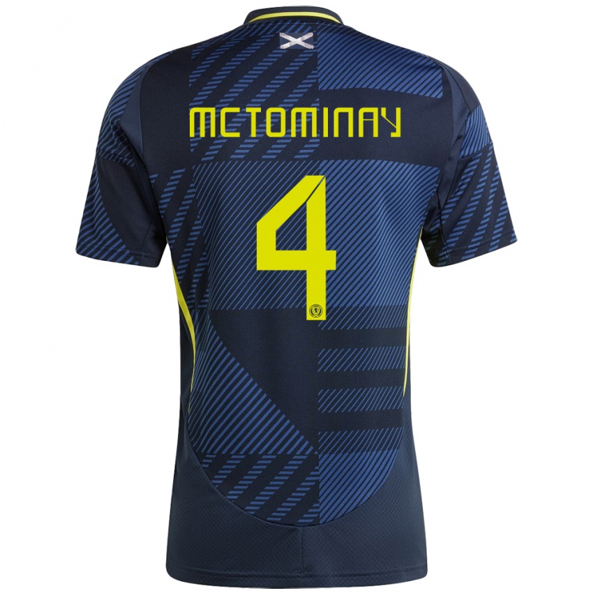 Niño Camiseta Escocia Scott Mctominay #4 Azul Oscuro 1ª Equipación 24-26 La Camisa Perú