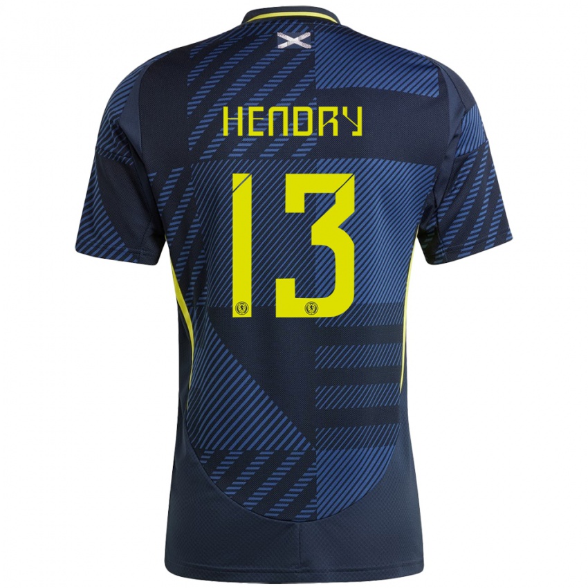 Niño Camiseta Escocia Jack Hendry #13 Azul Oscuro 1ª Equipación 24-26 La Camisa Perú