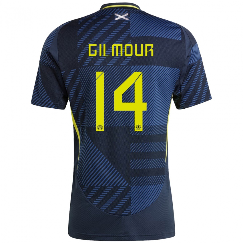 Niño Camiseta Escocia Billy Gilmour #14 Azul Oscuro 1ª Equipación 24-26 La Camisa Perú