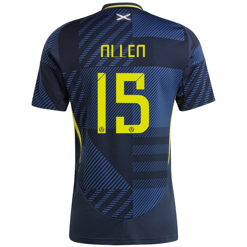 Niño Camiseta Escocia Greig Allen #15 Azul Oscuro 1ª Equipación 24-26 La Camisa Perú