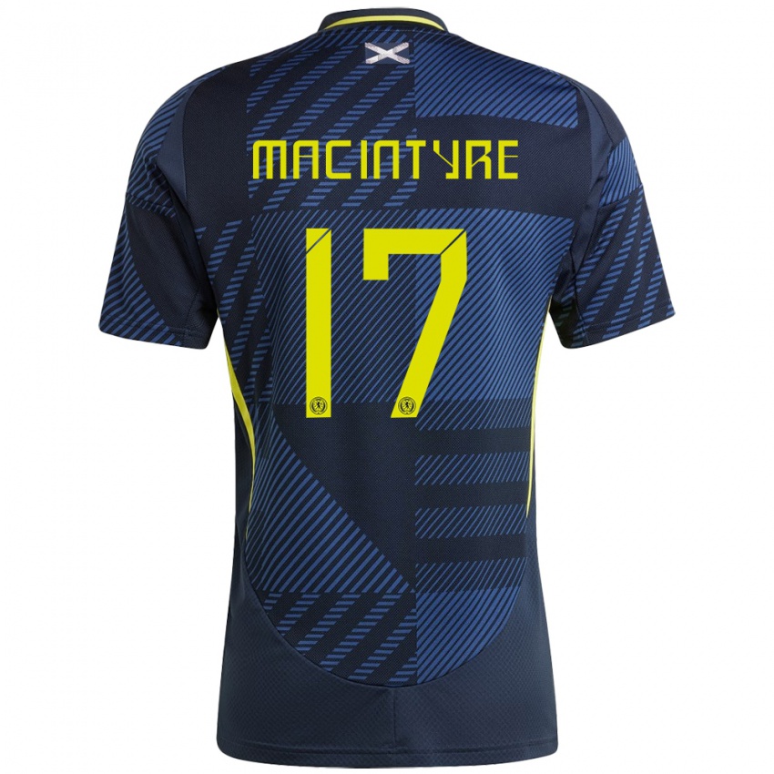 Niño Camiseta Escocia Jacob Macintyre #17 Azul Oscuro 1ª Equipación 24-26 La Camisa Perú