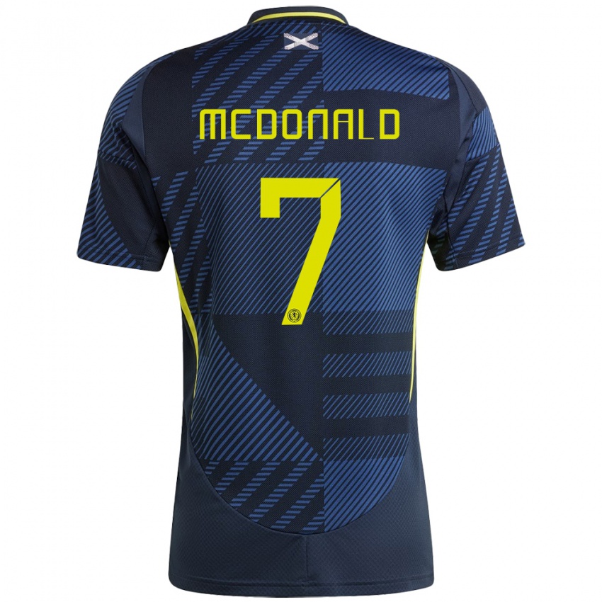 Niño Camiseta Escocia Josh Mcdonald #7 Azul Oscuro 1ª Equipación 24-26 La Camisa Perú