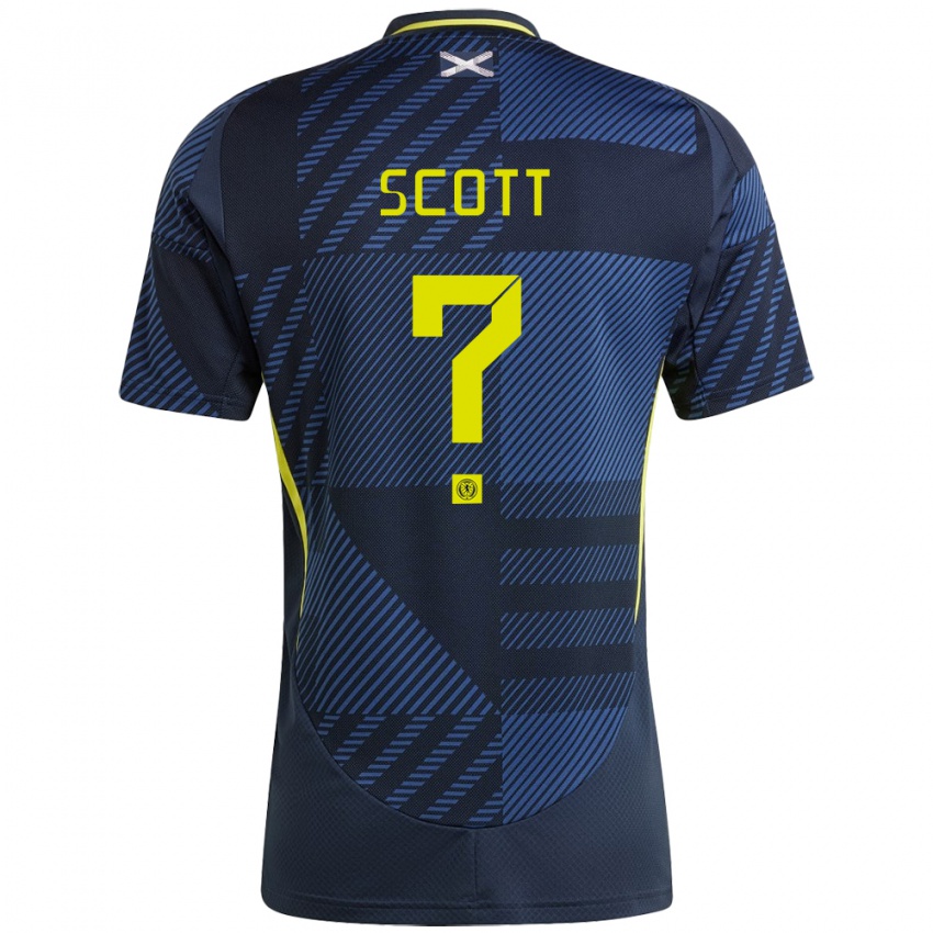 Niño Camiseta Escocia Cameron Scott #0 Azul Oscuro 1ª Equipación 24-26 La Camisa Perú