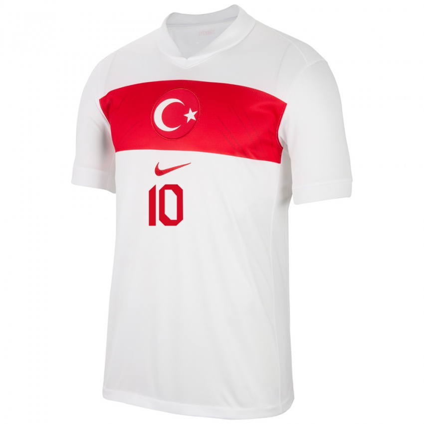 Niño Camiseta Turquía Emre Uzun #10 Blanco 1ª Equipación 24-26 La Camisa Perú